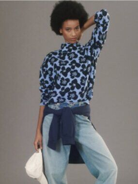 Anthropologie The Carys Mock-Neck Sweater by Maeve